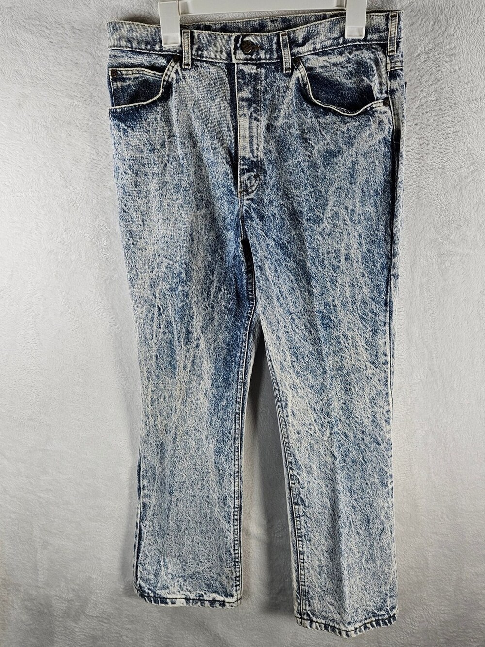 Lee Riders Jeans Acid Wash Light Blue 100% Cotton Men's Size 36 *Fits As 33x30
